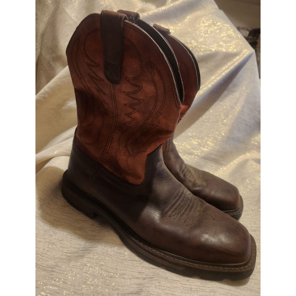 Ariat Leather Boots Brown Cowboy Work Western Style 10015188 Size 10.5EE Wide
